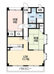 サウスハイムの物件間取画像